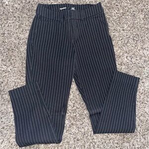 Old Navy Black Pinstripe Pixie Pants